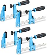 Shall 6-Inch Steel Bar Clamps Set 4-Pack Medium-Duty 600 Lbs F Clamps