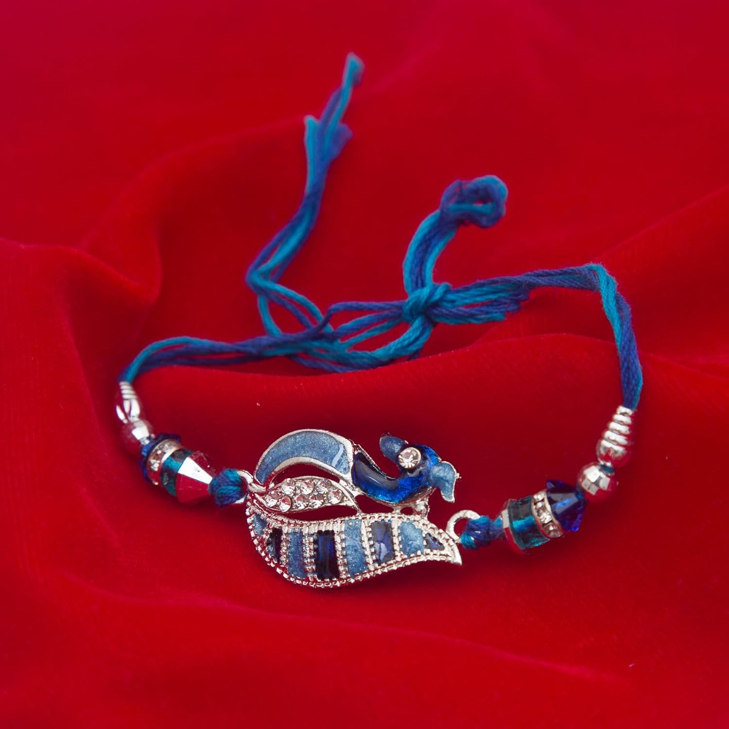 elegant peacock designer rakhi/band for beloved brother