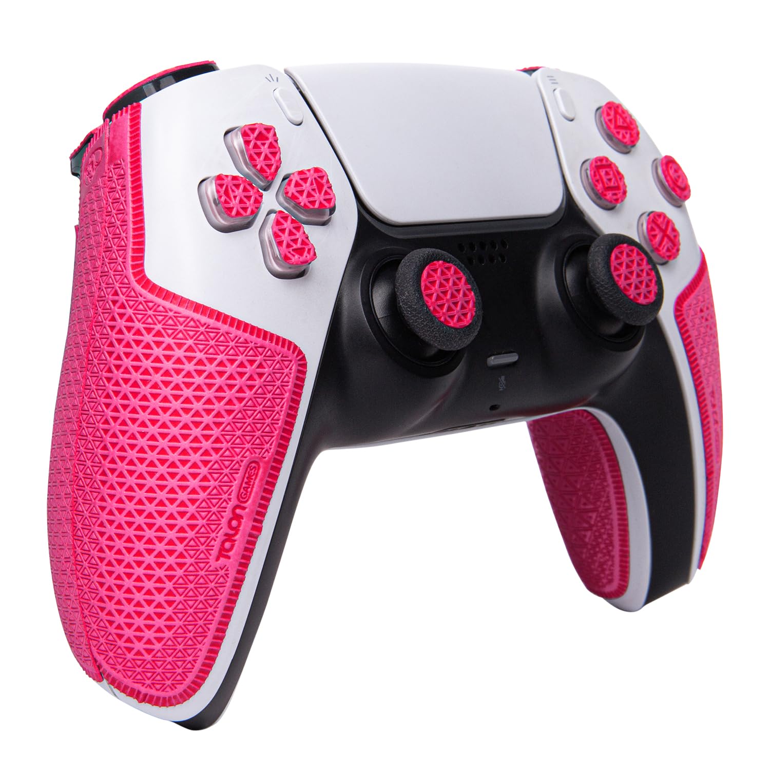 TALONGAMES Controller Grip Tapes Compatible with PS5 DualSense, Ultra Version Anti Slip Tape, Sweat Absorbent, Skin kit, Compatible with PlayStation 5 Controllers Grips, Buttons, Trigge, D-pad Pink