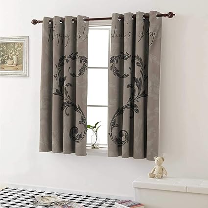 Amazon Com Shenglv Taupe Drapes For Living Room Happy Love