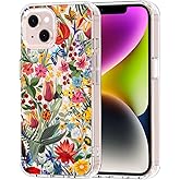 MOSNOVO for iPhone 13/14 Case | Military Grade 6.6ft Drop Tested | Clear with in The Garden Design