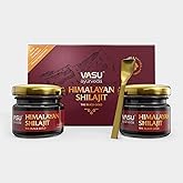 VASU Ayurveda Himalayan Shilajit Resin 400mg – Lab Tested Natural Energy Booster with Fulvic Acid & 85+ Trace Minerals – Pure Shilajit for Men & Women – 100 Days Supply for Strength & Stamina (2-Pack)