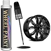cocomfix Gloss Black Rim Touch Up Paint, Rim Paint, Car Wheel Scratch Repair Kit for Curb Rash & Scratches, Universal Gloss Black Enamel paint for Alloy/Metal rims (1 fl oz), Scratch Resistant, Covers 1 Sq Ft