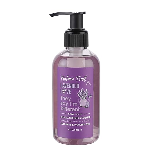 Nature Trail Lavender Love Body Wash-All Natural & Organic Ingredients, No Sulphate & Paraben-200ML
