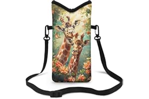 Txsniver Neoprene Phone Bag Adjustable Crossbody Strap Mobile Protection Case Hook and Loop Fastener Phone Bag, 4 X 8 Inch