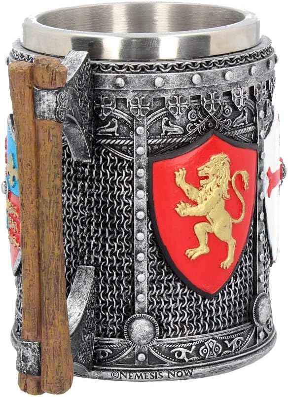 Nemesis Now B2405G6 English Tankard Mug 17.5cm Silver, Grey - Image 4