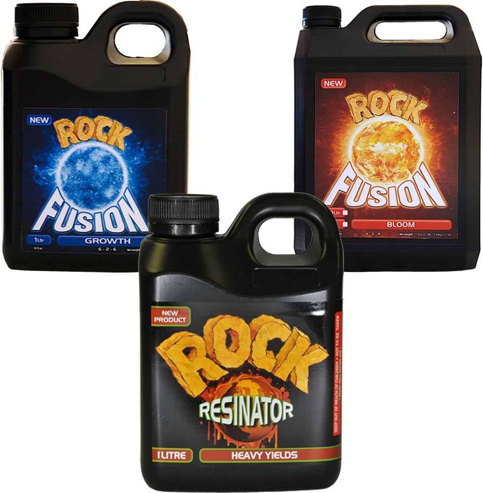 Rock Nutrients Fusion Grow, Bloom and Resinator Combo Pack 1qt(32oz) Each