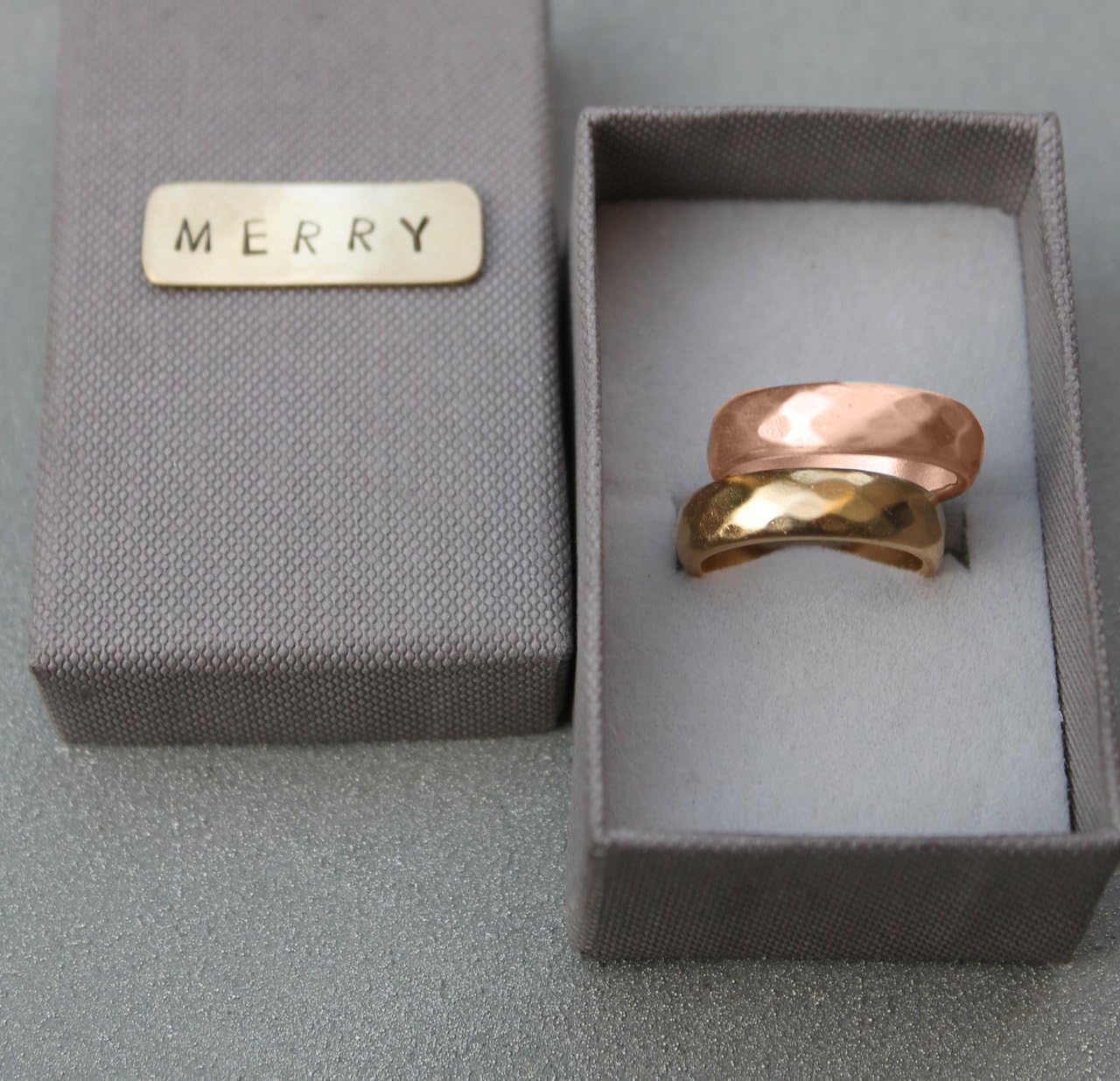 Handmade 18K His and Hers Wedding Ring Set Gold (Rose or Yellow) or Sterling Silver Matching Rings for him and her