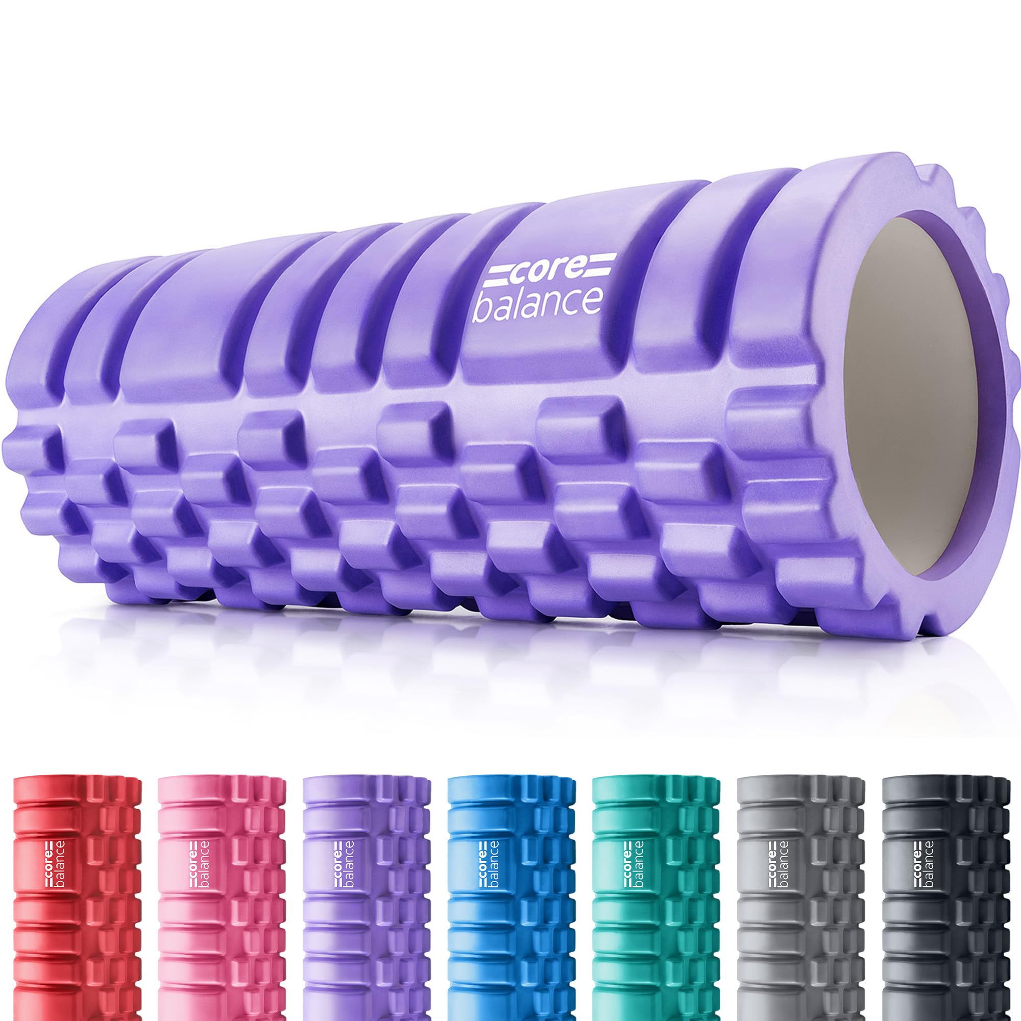 Core Balance Foam Roller for Deep Tissue Muscle Massage, Trigger Point Grid Sports Massager, Fitness Gym Physio
