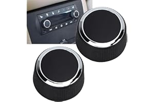 Acouto Rear Radio Volume Control Knob 22912547 ABS 2pcs Replacement for Suburban 2007‑2013 for Avalanche 2007-2011 for Acadia
