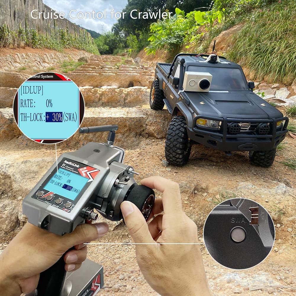 Radiolink RC6GS V2 2.4G 6 Channels RC Transmitter and Receiver R7FG Gyro RX Volt Telemetry Long Range, Surface Radio Controller for RC Car Boat Crawler Truck Buggy: Radiolink manufacturer: Toys & Games