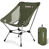 Campday Camping Chair Portable Hiking Ultralight Backpacking Small Lightweight Folding Chair for Outdoor Camp Hunting Beach Picnic Concert, Supports 330lbs (Green,1PCS)