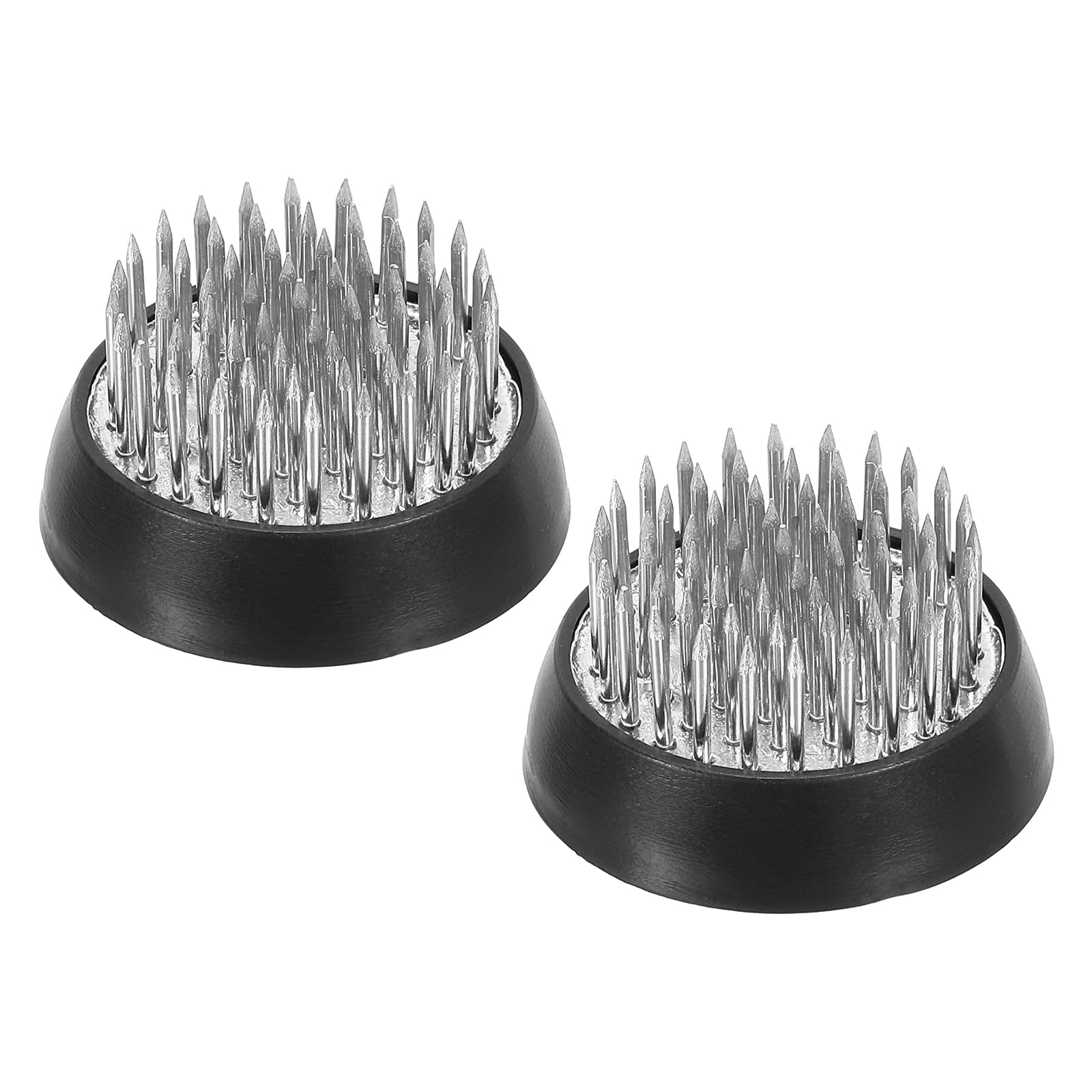 PATIKIL 1.3" Flower Frogs Ikebana Kenzan, 2 Pcs Flower Arranger Tool Stainless Floral Frog Pin Holder for Vase Flower Arrangement, Silver Tone