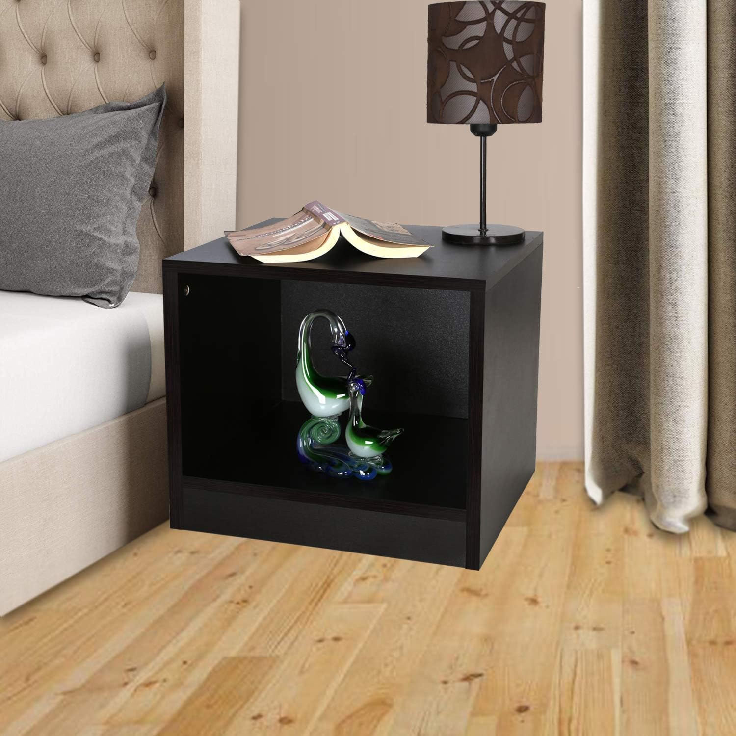 ComfyBean Engineered Wood Bed Side Table (Wenge)