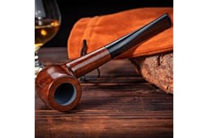 SBQWMZON Tobacco Pipe, Handmade Smoking Pipe, Pipe Bit, 3-in-1 Scraper, Pipe Filter, Cork Knocker, Metall Ball & Delicate Gift Box