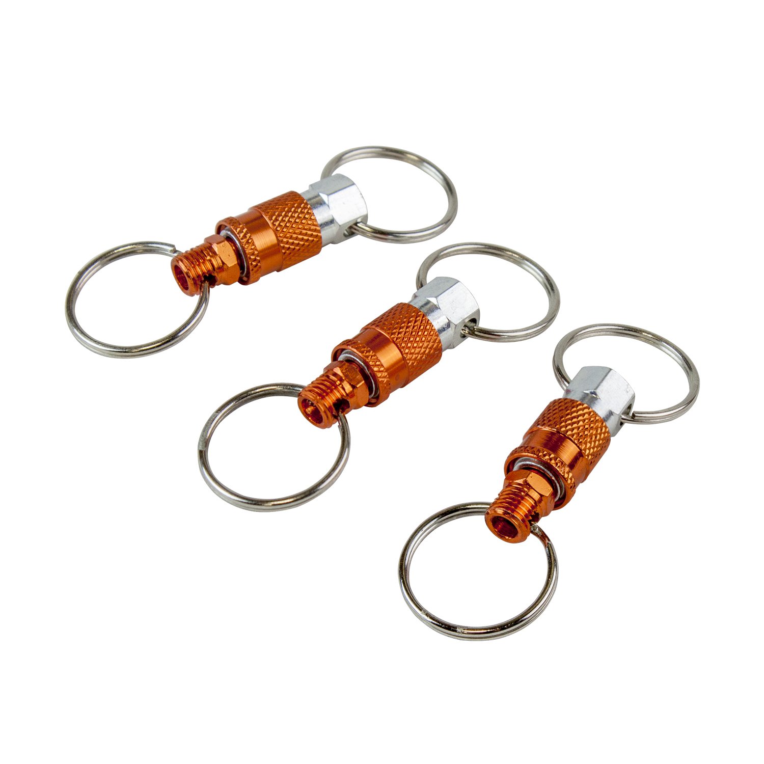 Freeman KEYQC3 Pull Apart Coupler Keychain with 2 Split Rings, 3 Pack