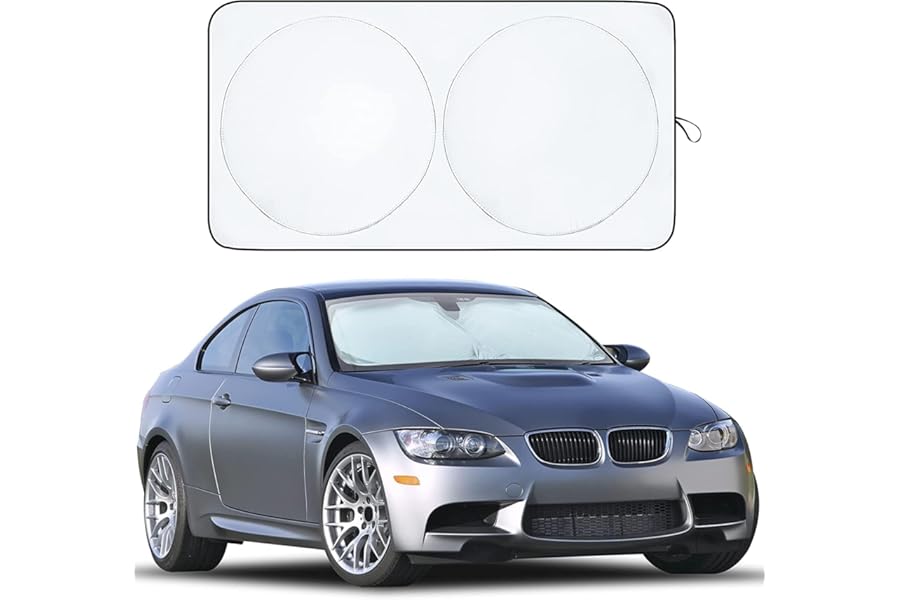 EcoNour Car Windshield Sunshade | Blocks 99% Heat & Keeps Interior Cool | Universal Fits Cars, SUVs, Trucks | Automotive Sun 