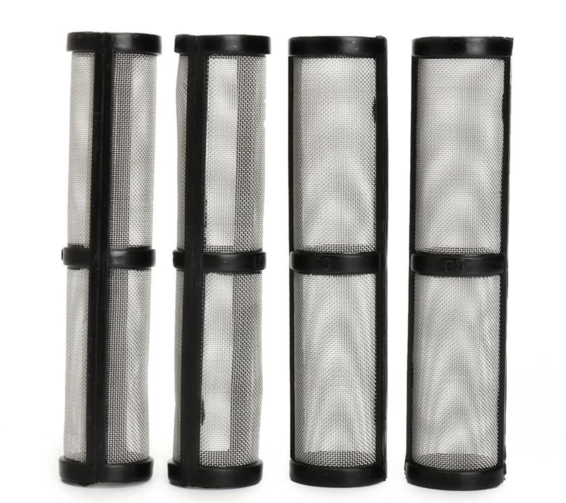MJJEsports 4Pcs Black Airless Sprayer Spray Pump Filter 60 Mesh Screen Compatible with Graco 390 395 495 595 Sprayer