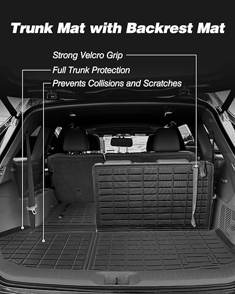 ALL-WEATHER FLOOR MATS & CARGO LINER FOR TOYOTA HIGHLANDER 2014-2019 | ONLY FOR 7-SEAT(CAPTAIN’S CHAIRS) & GAS | FIT FLOOR MATS & CARGO COVER WITH BACKREST COVERS FOR LE PLUS XLE SE LIMITED PLATINUM