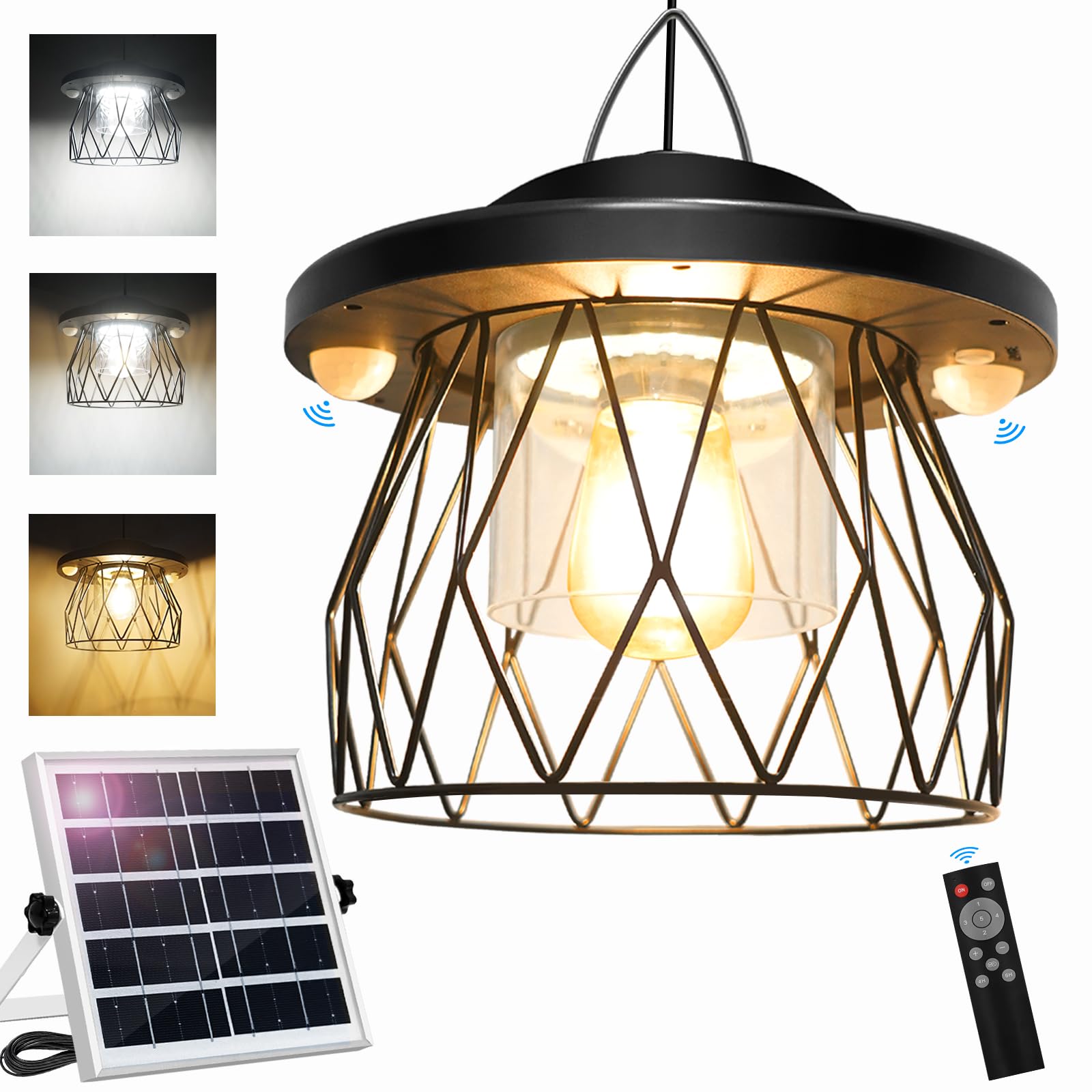 Photo 1 of ************MISSING REMOTE***********
AEQ Solar Shed Light Outdoor Work Day/Night, Gazebo Lights Solar Hanging Lights for Porch Barn Chicken Coop Indoor with Remote, Double Motion Sensor, 16.5ft Cord, Dimmable Warm/Cool White