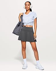 SANTINY 14" Tennis Skirt Golf Skorts with Pockets