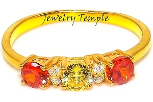 Orange topaz, Citrine Gemstone Cocktail Cubic Zirconia Ring For Woman | Mother's Day Special | Gift For Mom | 925 Sterling Si