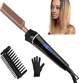 janelove Hot Comb Straightener 230°C LCD Anti Burn 80-230°C Wigs Beards view 1