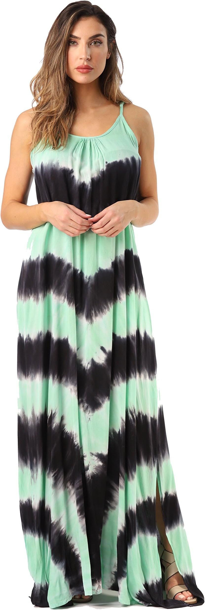 Riviera Sun Tie Dye Spaghetti Strap Maxi Dress