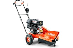SuperHandy Gas Stump Grinder 9HP Engine - Direct Belt Drive, 12-inch Cutting Performance, 6 Carbide Teeth - Compact & Lightweight