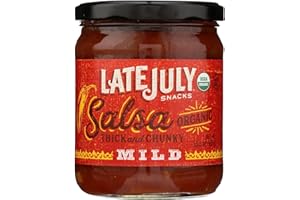 LTJULY LATE JULY SNACKS, SALSA, OG2, MILD, Pack of 12, Size 15.5 OZ - No Artificial Ingredients Gluten Free Kosher Vegan Yeast Free 95%+ Organic