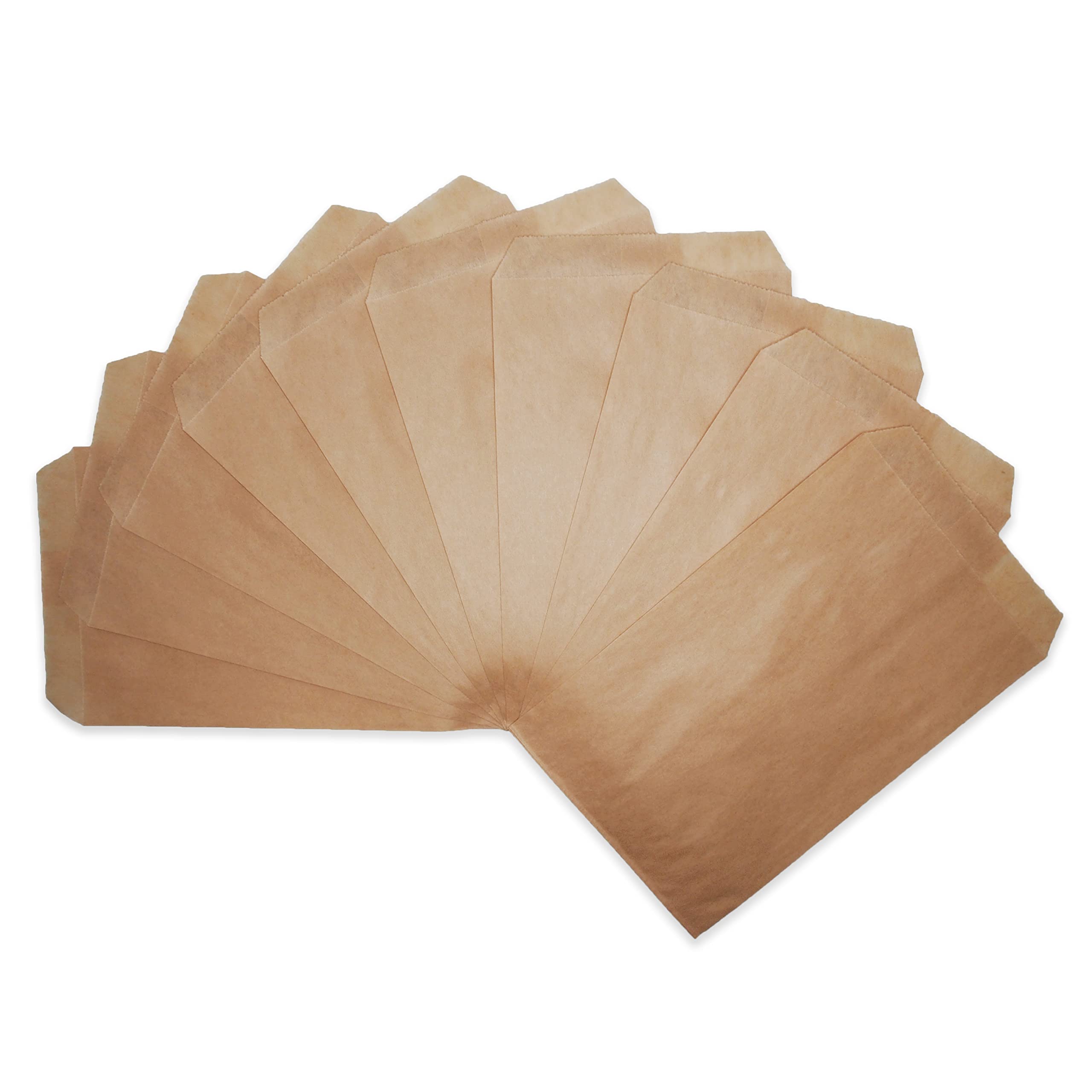 100 pcs 4" x 6" Natural Kraft Merchandise Gift Bags Shopping Sales Tote Bags