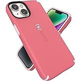 Speck iPhone 14 & iPhone13 Case- Drop Protection, Scratch Resistant, Built for MagSafe Phone Case with Soft Touch Coating - 6.1" Model, Dual Layer Case -Sweet Coral/Light Coral CandyShell Pro, 1 count