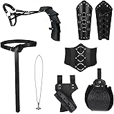 HHCSVJHS 7pcs Medieval knight pirate accessories Leather arm and shoulder armor Retro Sword Frog