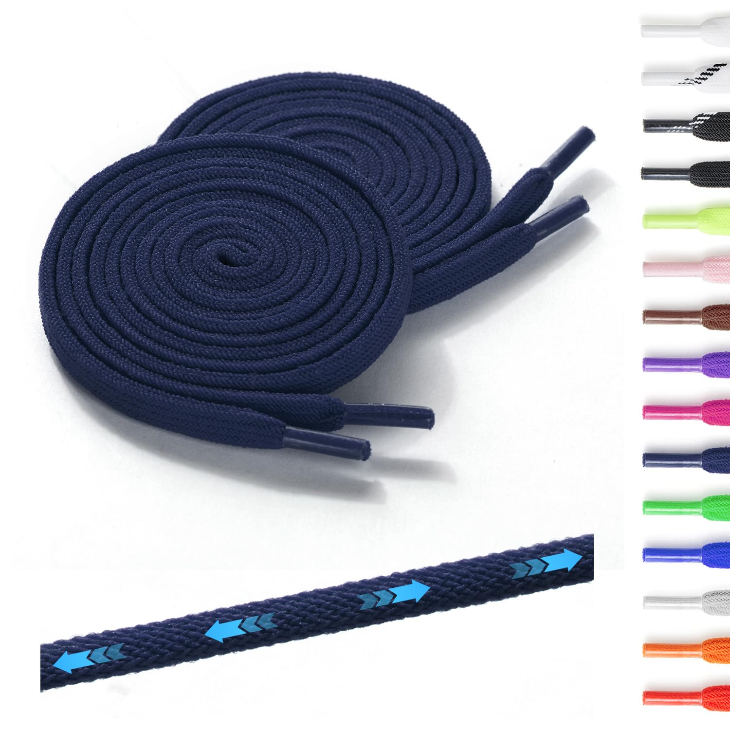 Neo-wows Elastic No Tie Flat Shoelaces for