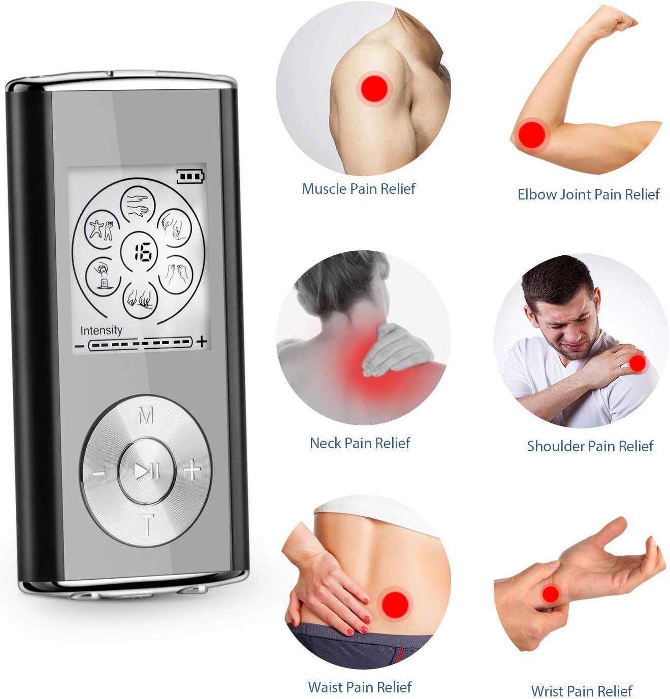 TENS Unit EMS Muscle Stimulator Rechargeable Electronic Pulse Massager Physical Therapy Equipment for Pain Relief: Health & Personal Care