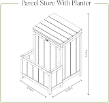 Zest Parcel Store with Planter Outdoor Parcel Box 0.5m W x 0.57m D x 0.69m H view 6
