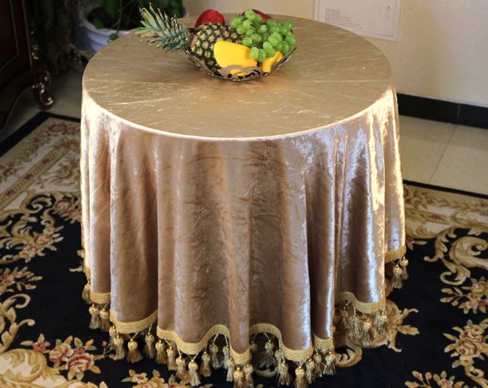 Global European Style Round Cloth Tablecloth Coffee Table Computer