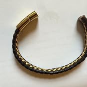 Bracelet Cuir Véritable HALUKAKAH Pour Garçon 6-12 Ans - Acier Titane, Fermoir Magnétique | Cadeau