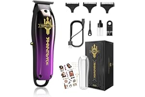 SUPRENT Men's Hair Trimmer- 6000 RPM High Speed Zero Gapped Trimmer with Ceramic Blades, Cordless Rechargeable with 180 Mins 