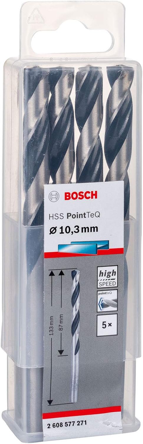 Bosch Professional PointTeQ HSS Twist Drill Bit (for Metal 6.5 x 63 x 101 mm, Accessories for Drill Driver) - Image 4