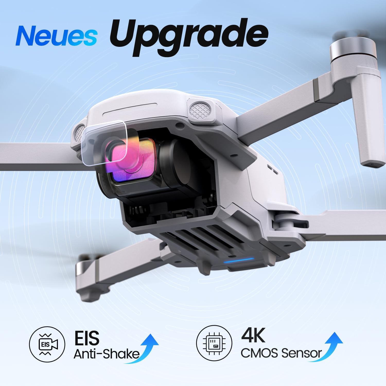 Holy Stone HS360E GPS Drohne mit Kamera 4K EIS für Erwachsene, 6KM FPV Bildübertragung, 30 Min. Lange Flugzeit, GPS Folgen, Auto Rückkehr, unter 249g profi Kameradrohne Anfänger,C0 2