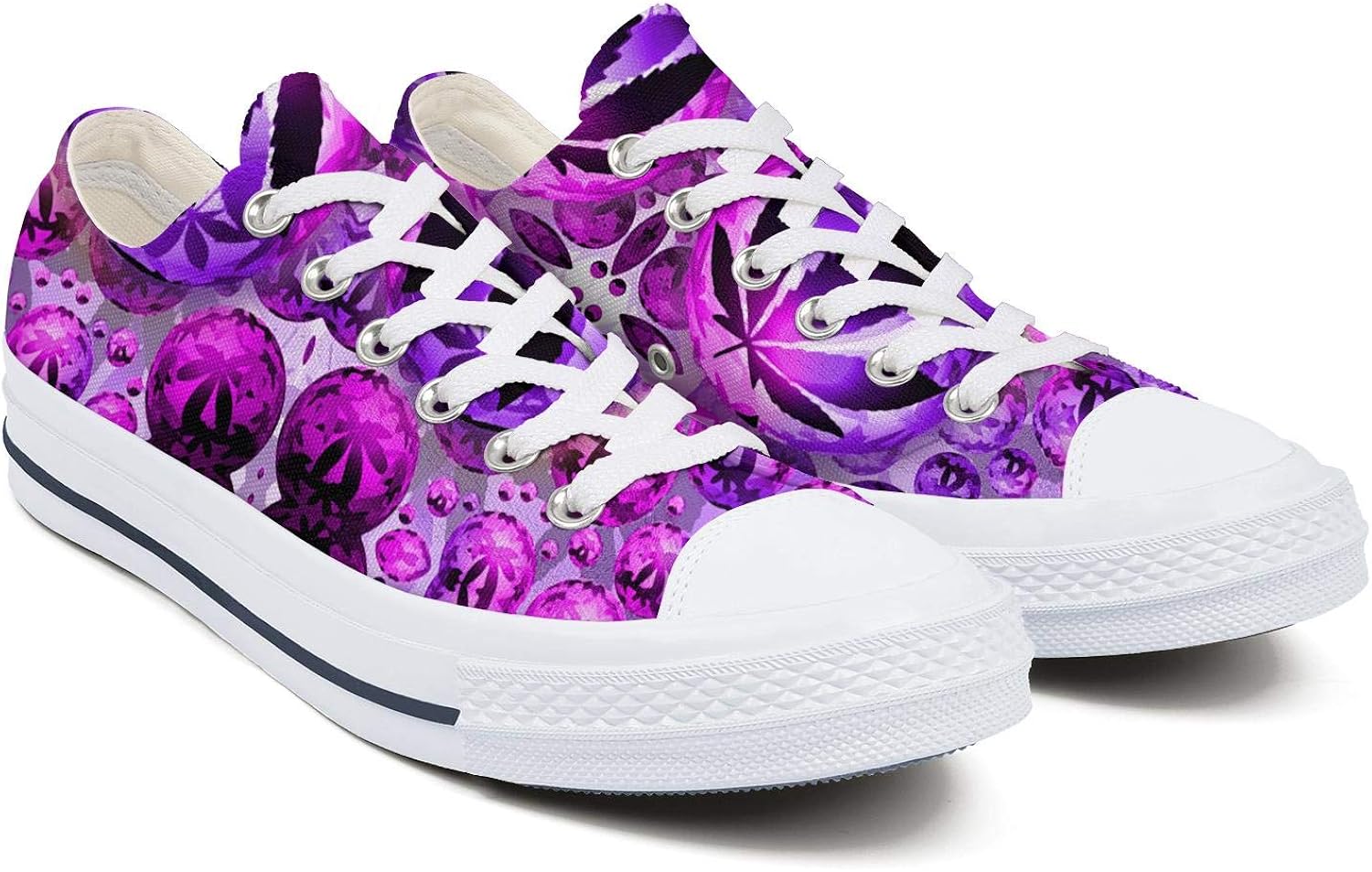 purple canvas sneakers