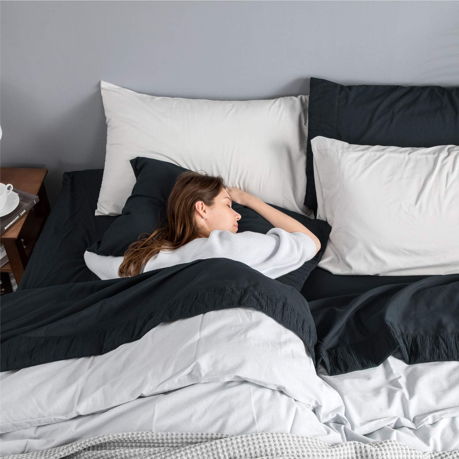 Bedsure Black Sheets Full Size - Soft 1800 Bedding Microfiber Sheets Full Size Bed, 4 Pieces Full Bed Sheets: Kitchen & Dining