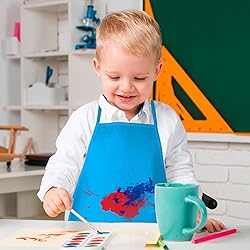 BOUBONI Kids Painting Aprons 12 Pieces 12 Colors