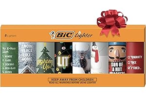 BIC Special Edition Lighters, Holiday Must Haves, Holiday Series Collection, 8-Pack, America's Safest and Longest Lasting Lighter