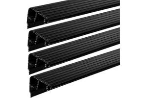 Pangda 36 Inch Fixed Vinyl Sill Cap Replacement Threshold Single in-Swing Doors Only Trim-to-fit(36 Inch,Black,4 Pcs)