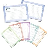 Recipe Cards - 60 Pack Blank Recipe Cards, Double-Sided, Watercolor Design, Perfect for Wedding, Bridal Shower, and Special O