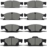 TALAMOYI Brake Pads Sets | D1455 D1498 Fit For 2011-18 Dodge Durango/Jeep Grand Cherokee