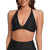 Womens Criss Cross Swim Bra Twist Front Bikini Tops Bathing Suit Top Sexy Sport Bra Swimsuit