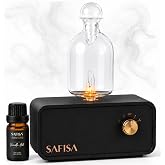 Nebulizing Waterless Essential Oil Diffuser, 700 Sq. Ft. Aromatherapy | Cordless, Rechargeable, Portable Glass Diffuser uses Cold-Air, No Heat or Water. For Home, Office or Hotel-Style Ambiance